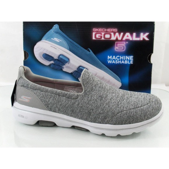 Women's Skechers Go Walk 5 Honor Slip On Shoes Comfort Sneakers Gray Size 10
